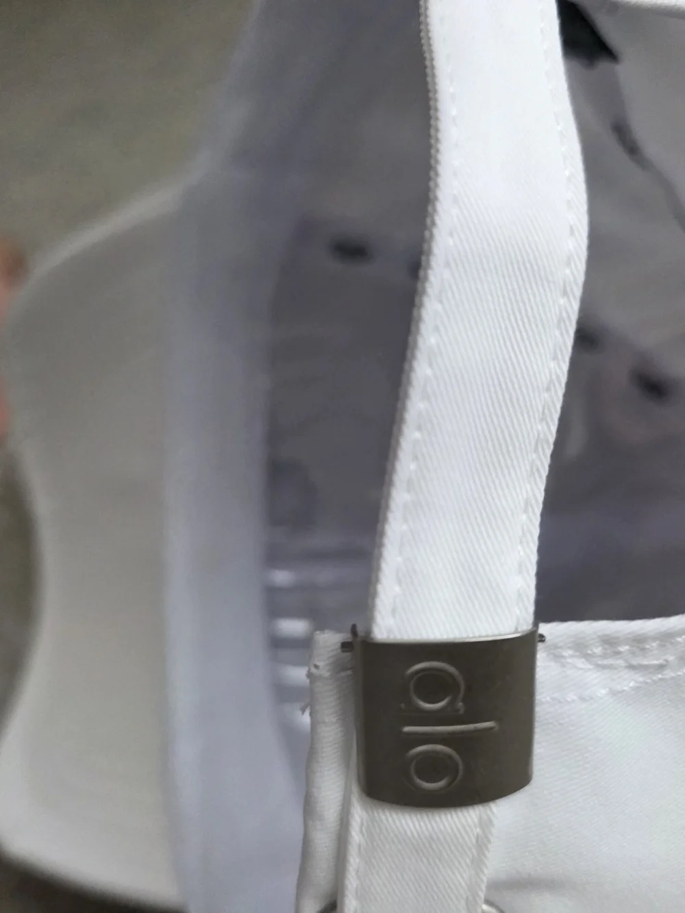 ALO Yoga White Hat with Black Logo